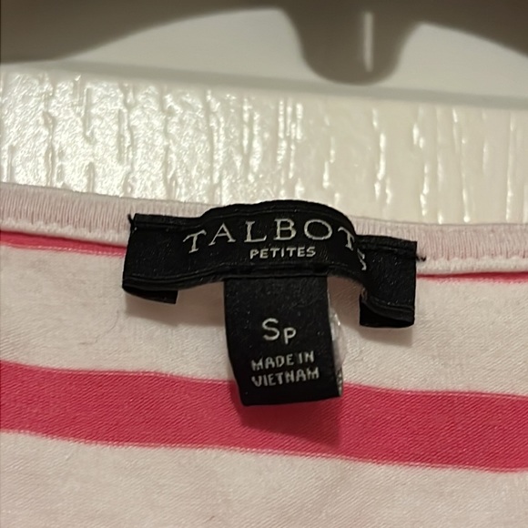Talbots Petite SS Striped Dress with Fish Print - Picture 5 of 8